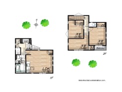 Ｃ号地　参考間取りプラン
建物延床面積／22.48坪
建物価格／1,820万円（税込）