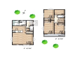 参考間取りプラン
建物延床面積／26.46坪
建物価格／1,400万円（税込）