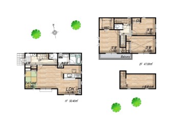 １９号地 参考間取りプラン 建物延床面積／29.50坪 建物価格／2,200万円（税込）