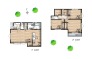 ６号地　参考間取りプラン
建物延床面積／27.44坪
建物価格／1,400万円（税込）
