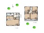 ２号地　参考間取りプラン
建物延床面積／27.44坪
建物価格／1,600万円（税込）