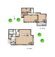 4号地 参考間取りプラン
建物延床面積/29.26坪
建物価格/1,800万円(税込)