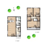 1号地 参考間取りプラン
建物延床面積/25.72坪
建物価格/1,600万円(税込)